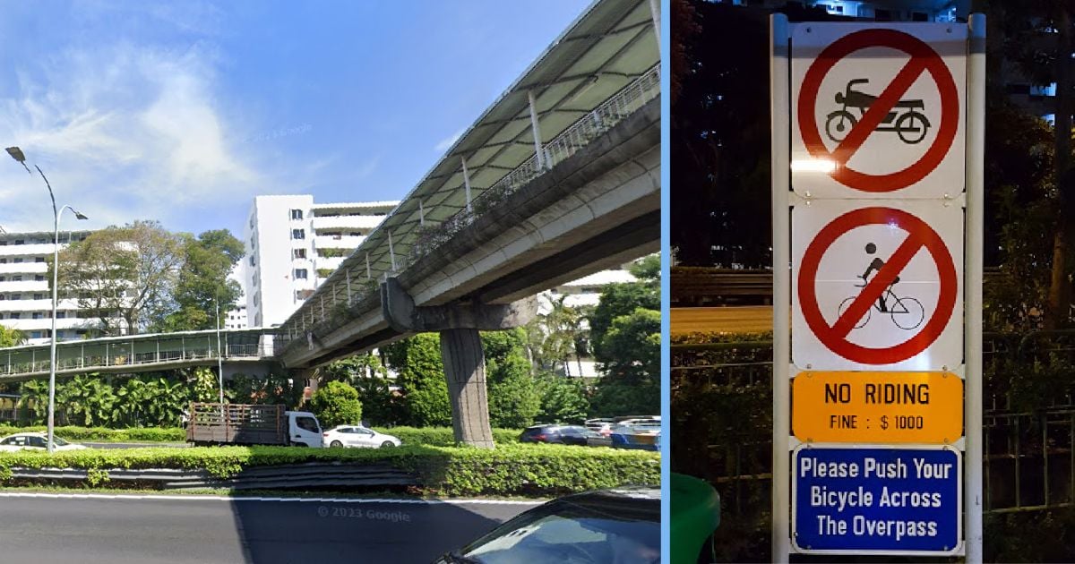 People Are Moving in Fear at Aljunied Overhead Bridge Due to Cyclists Using It Illegally