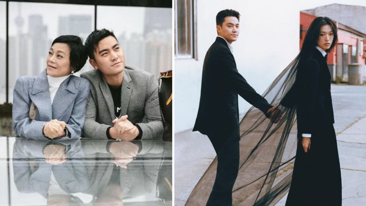 Fiancée Of Sylvia Chang’s Son Wears Black Tuxedo Gown For Wedding Shoot & She Looks Super Cool