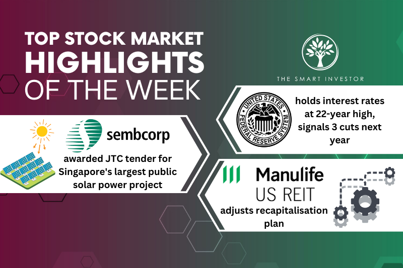 Top Stock Market Highlights of the Week – US Federal Reserve, Sembcorp Industries and Manulife US REIT