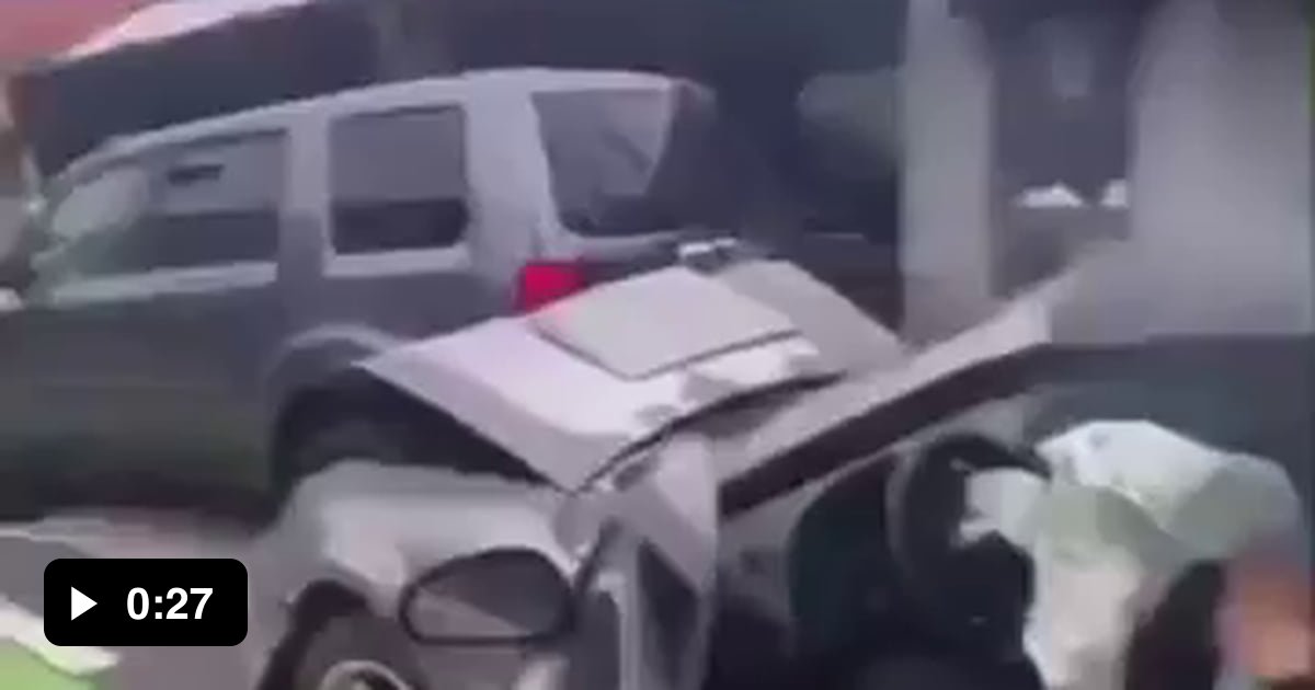 Security guard crashes car and starts inhaling aerosol