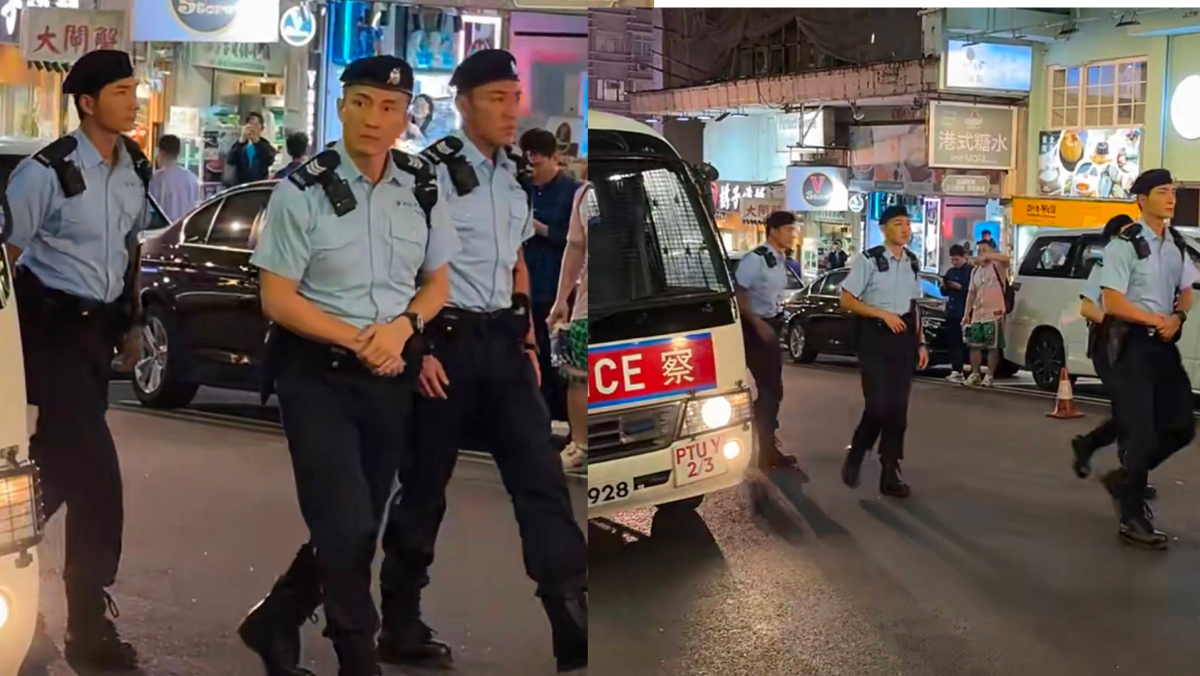 “Are All Hong Kong Policemen So Good Looking?”: Netizens Gush Over TVB ‘Ah Sirs’, Who Were Spotted Filming In Public