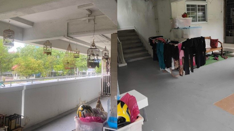 Bird Cages vs Laundry Lines: Neighbours fight over HDB common area