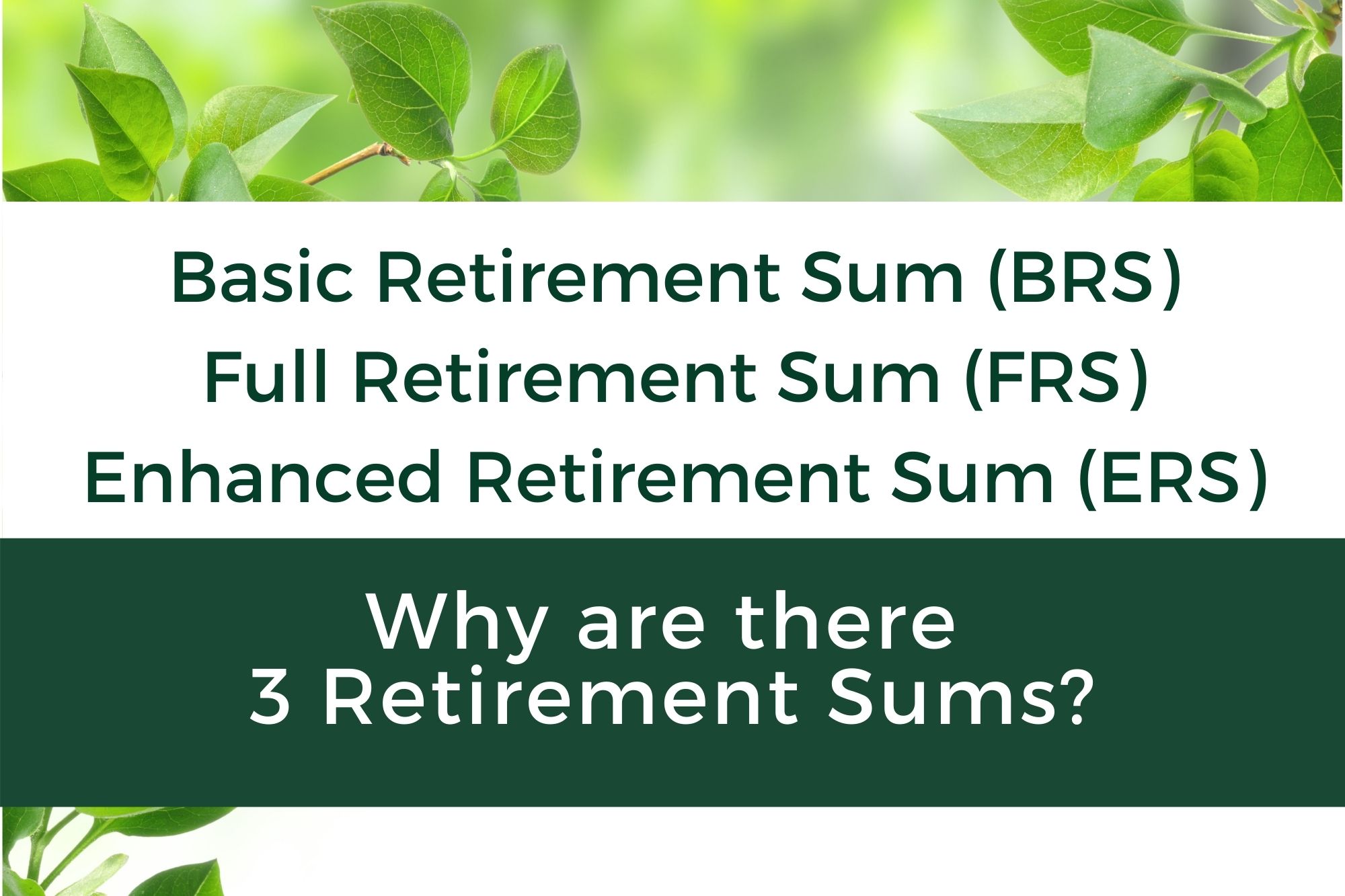 Why There Are 3 CPF Retirement Sums & Why They Increase Every Year