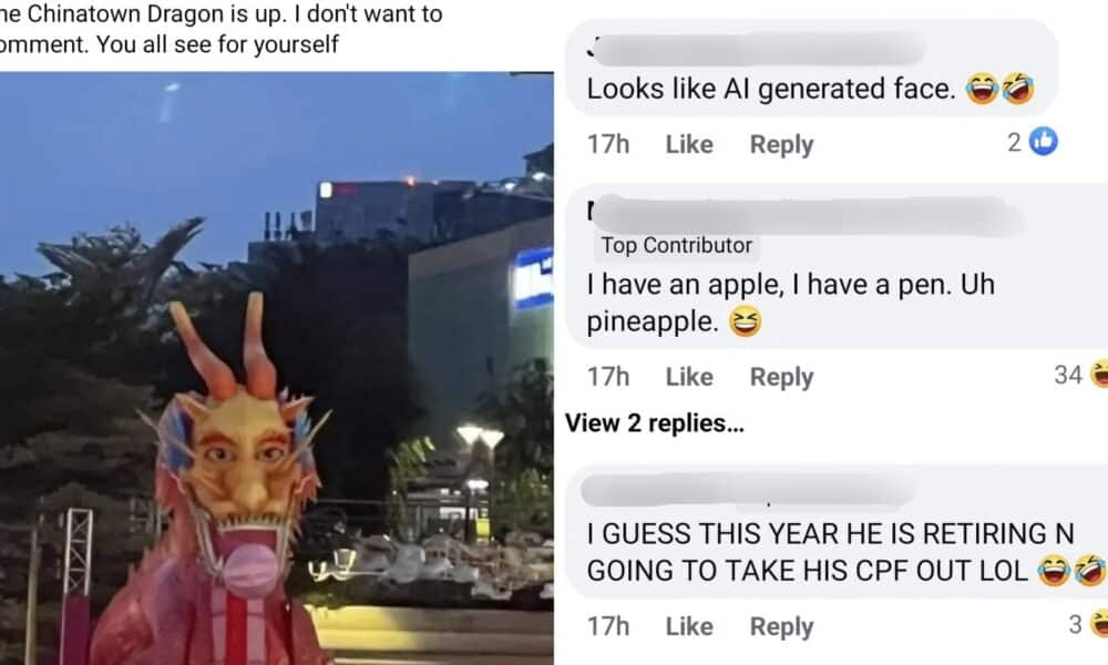 Netizens playfully mock Chinatown’s bizarre dragon statue design