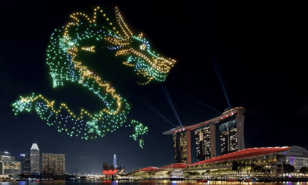 ‘Legend Of The Dragon Gate’ drone show at Marina Baywaterfront for Chinese New Year