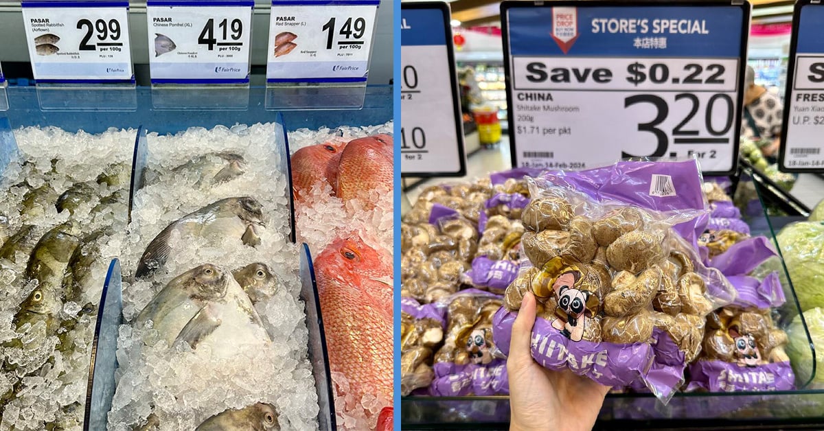 Prices of 13 Popular Seafood & Vegetable Items Will Not Increase in FairPrice Outlets During CNY Period