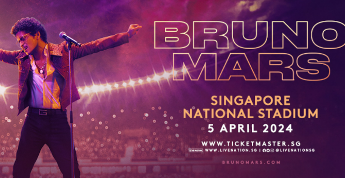 Bruno Mars Having His “Biggest Show in S’pore” on 5 April