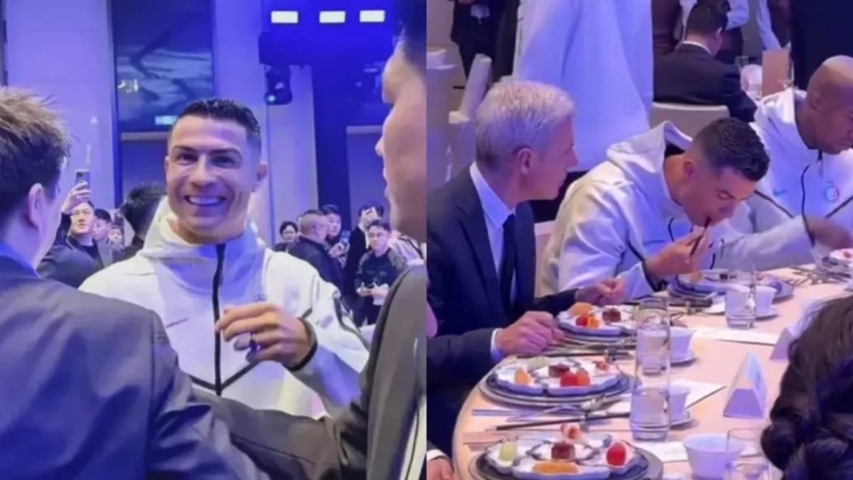 Cristiano Ronaldo Is A Pro At Using Chopsticks, Shows Teammates How It’s Done At Dinner In China