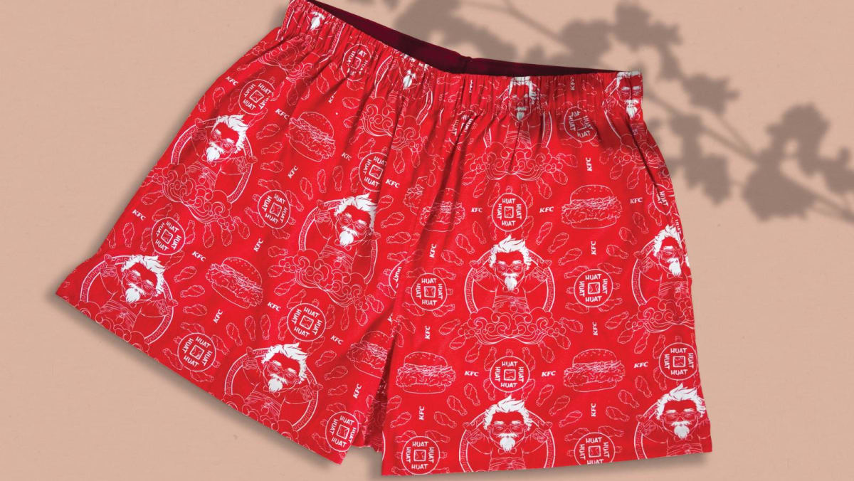 KFC Singapore launching limited-edition printed shorts for Chinese New Year