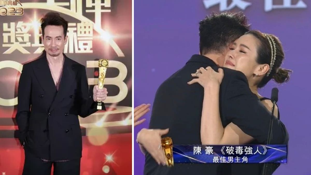 Moses Chan Receives Best Actor Award, His First After 16 Years, From Wife Aimee Chan