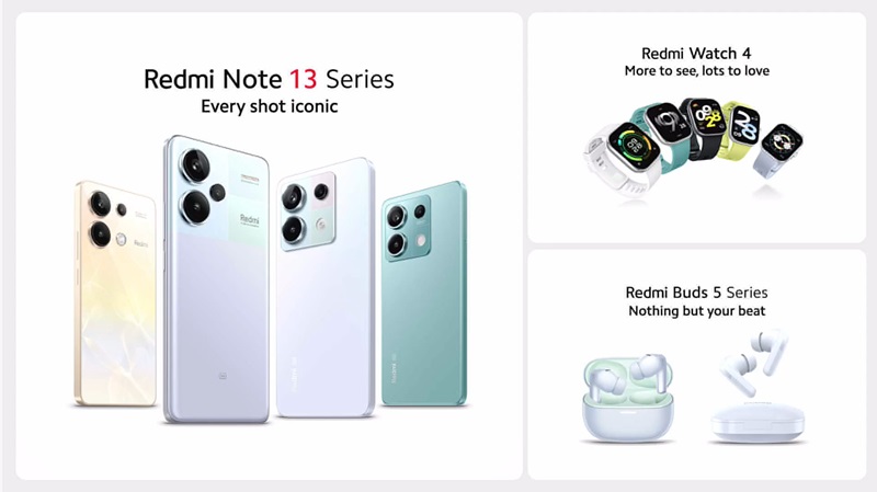 Check Out the Xiaomi Redmi Note 13 Series and Wearables Pricing and Availability in Singapore