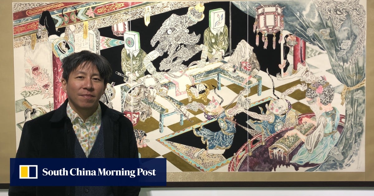 Hong Kong-born artist inspired by wuxia martial arts novels creates intriguing works filled with visually lavish nightmares