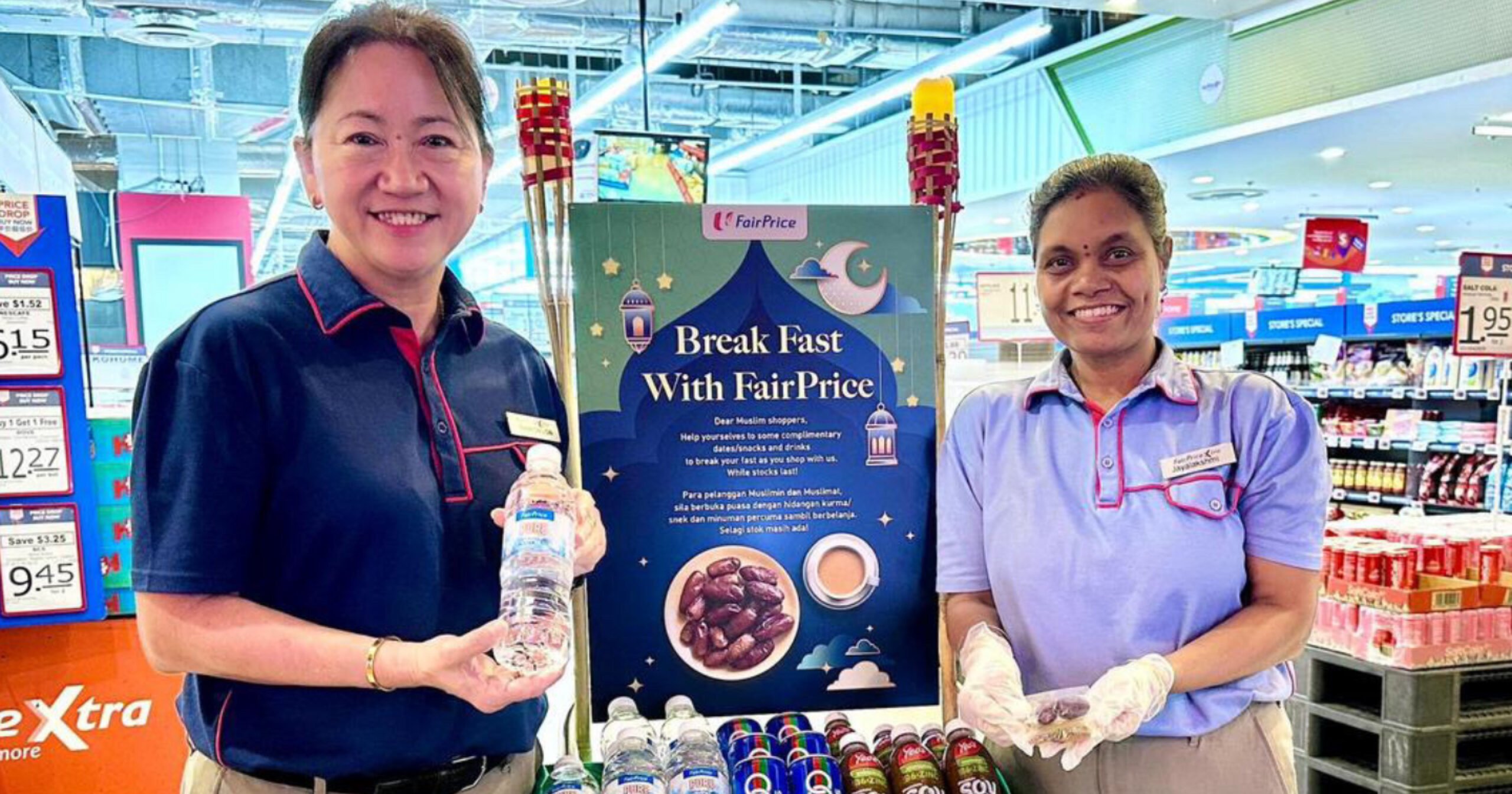 NTUC FairPrice Giving Free Snacks & Drinks to Muslim Customers Across 61 Outlets During Ramadan