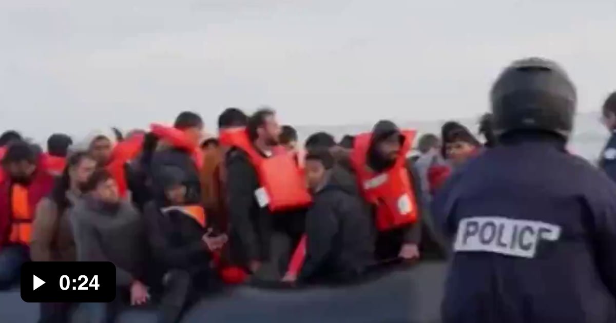 French Police Puncture Illegal Invaders Boat. Send Them Back