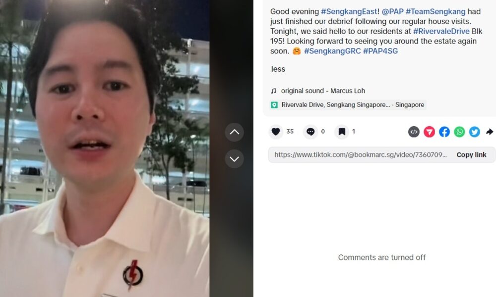 Marcus Loh limits TikTok and IG comments despite vows for serving Sengkang residents