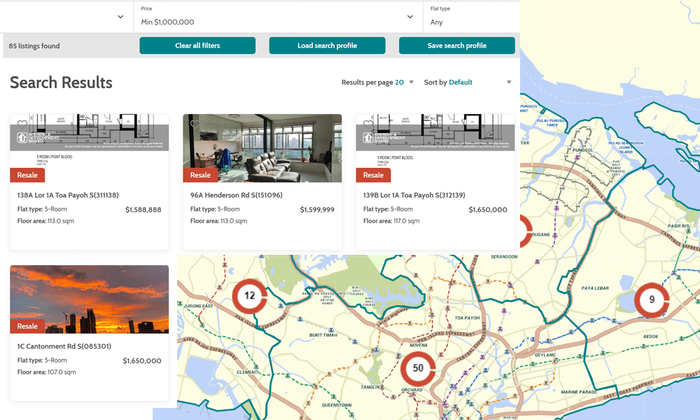 85 million-dollar HDB flats listed following new HDB resale portal launch