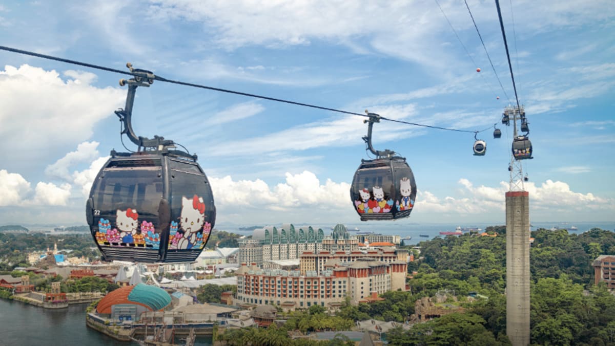 Take a ride on Hello Kitty-themed cable car cabins from Jun 1