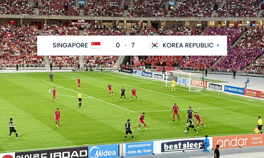 South Korea dominates Singapore in World Cup Qualifier at National Stadium with 7-0 score