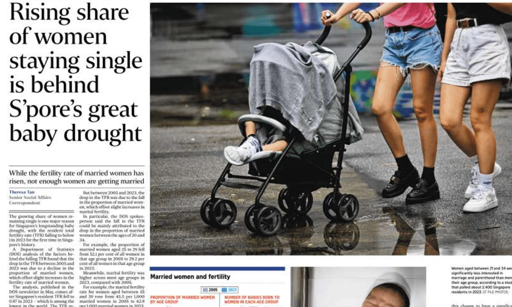 The real issues behind Singapore’s birth rate decline—not single women