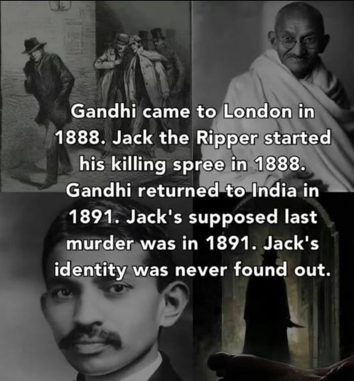 No way it could have been Ghandi. No sh!t was ever found at the crime scenes