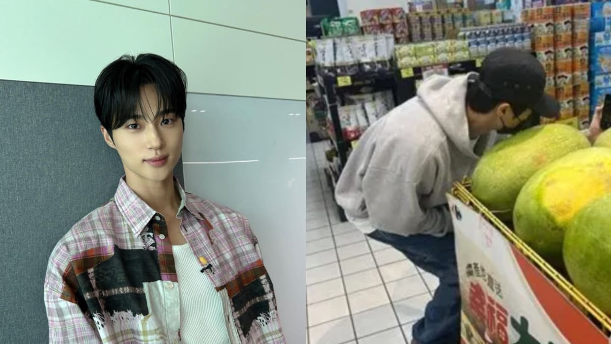 Korean Actor Byeon Woo Seok Seen Excitedly Taking Photo With Watermelons In Taiwan Supermarket