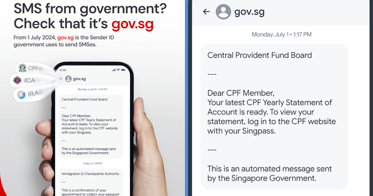 From 1 July 2024, All SMSes from Government Agencies Will Be From gov.sg