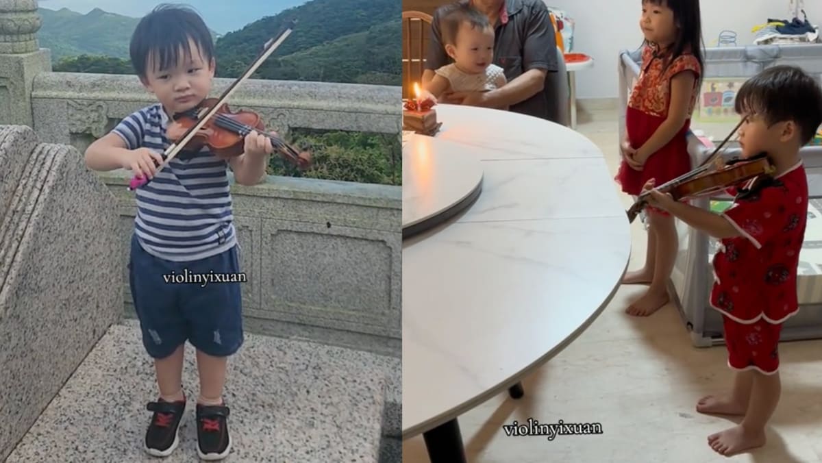 S’porean Kid, 3, Plays Violin Like A Pro On Grandpa’s Birthday; Impresses The Internet