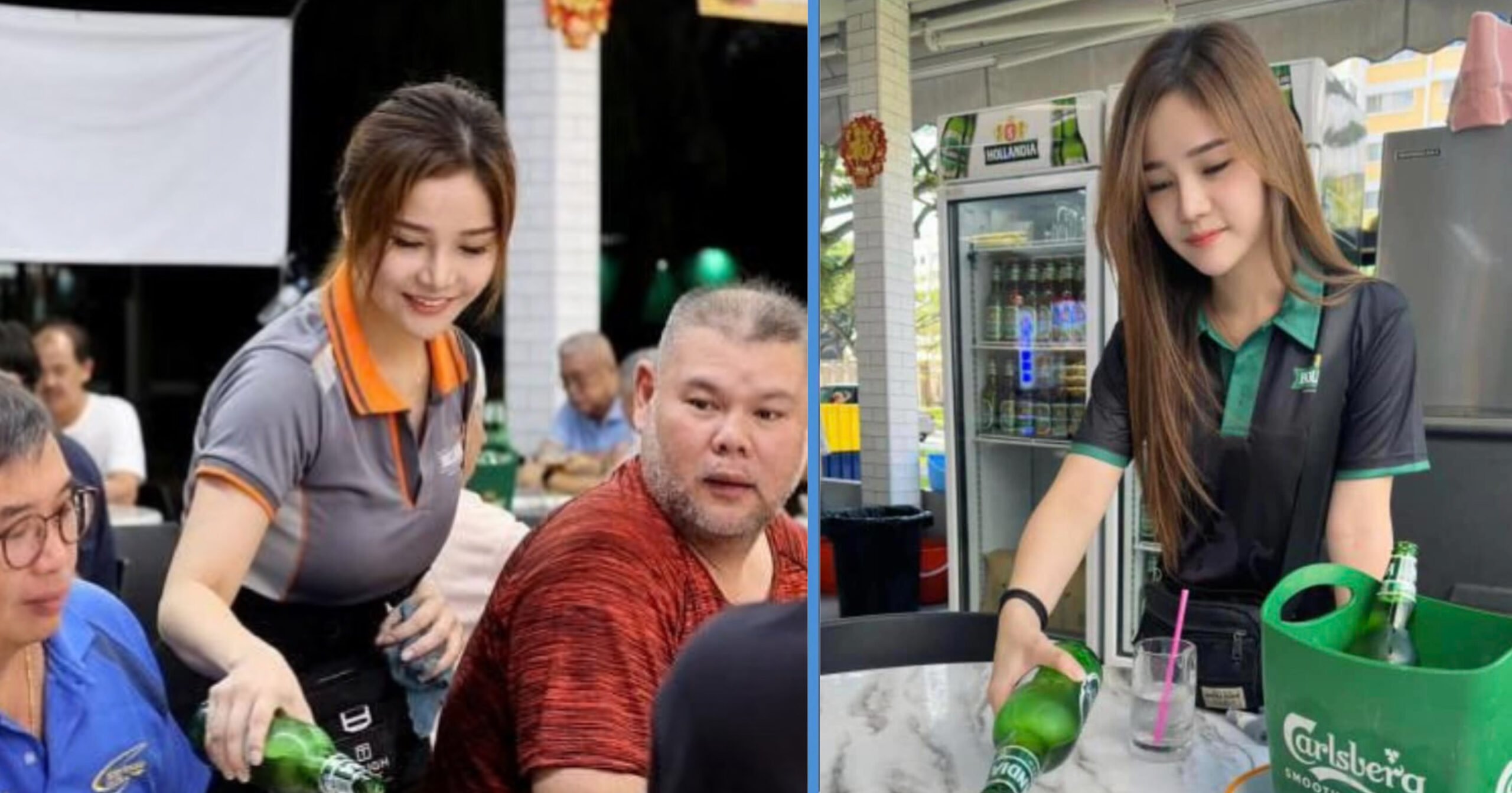 “Super Pretty” Beer Lady in Jurong West Coffeeshop Suddenly Went Viral