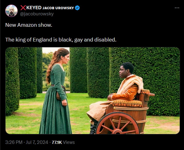 `My Lady Jane` shows a black, gay King Edward \u201cnavigating his queerness\u201d in 16th Century England. And if that wasn't enough, they also threw him in a wheelchair for good measure.