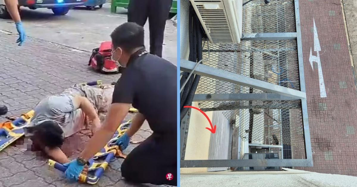 Gain City Aircon Repairman Survives 10m Fall During Private Job; Wife Visits Him From China