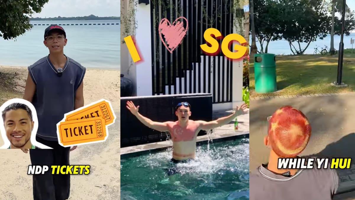 S’porean Guy Sunburns SG Flag On His Chest To Win NDP Tickets