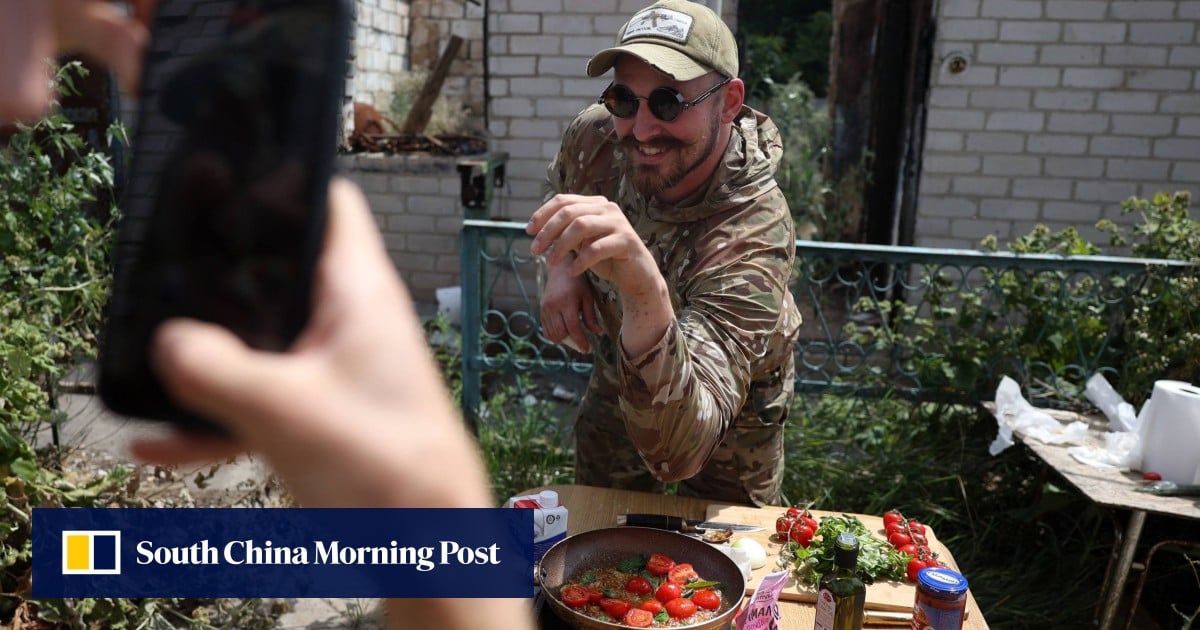 On Ukraine war front, TikTok soldier-influencer chef shoots recipe videos between missions