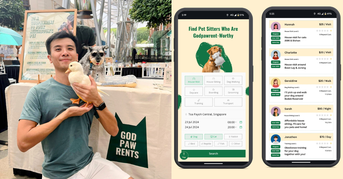 Godpawrents, affordable pet-sitting services platform in Singapore