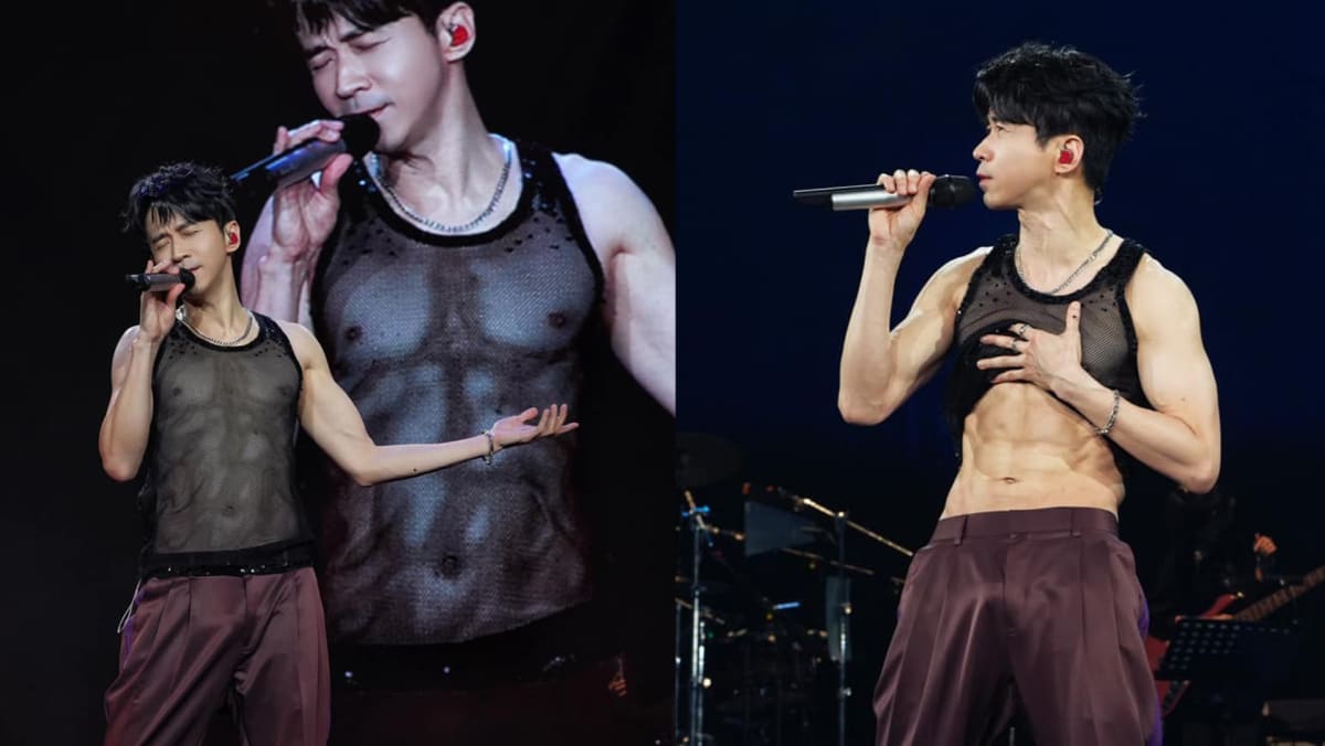 M’sian Singer Michael Wong, 54, Flashes His Surprisingly Ripped Bod At Concert