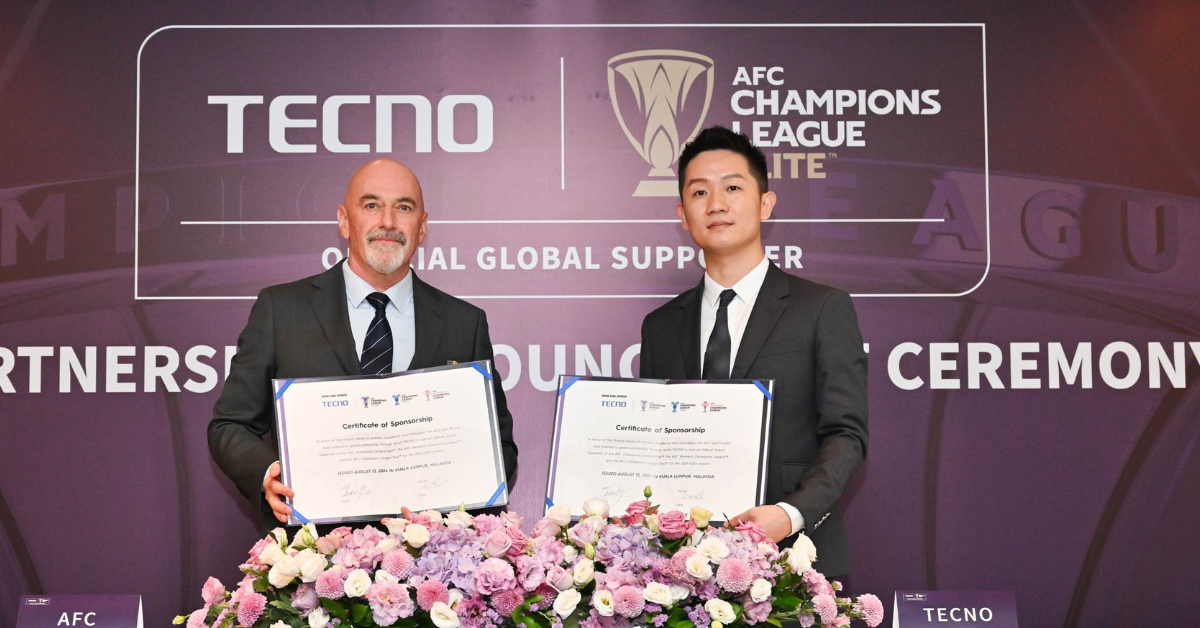 TECNO is the official sponsor for the Asian Football Confederation