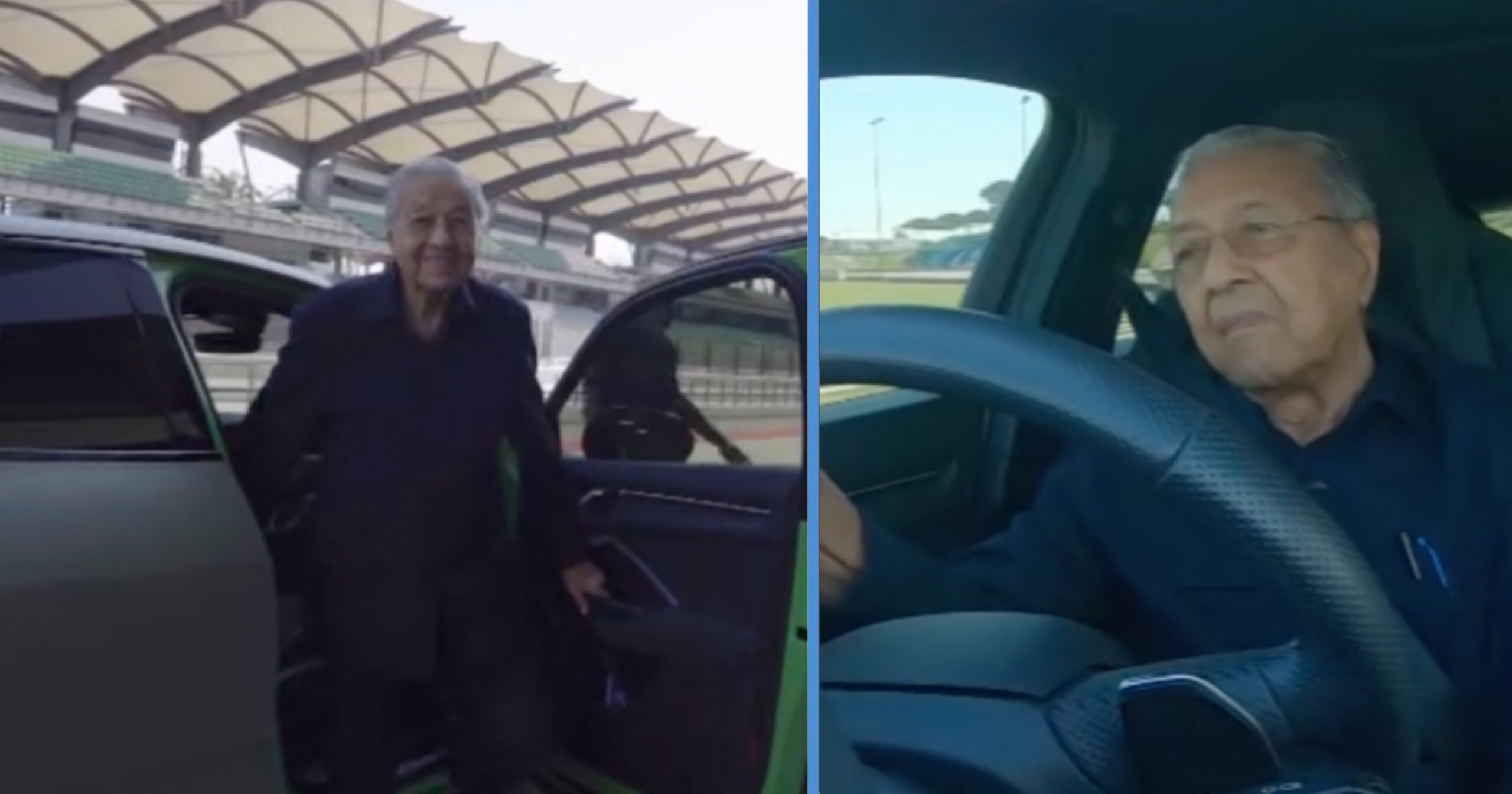 99-Year-Old Mahathir Drives 154 km/h at Sepang International Circuit