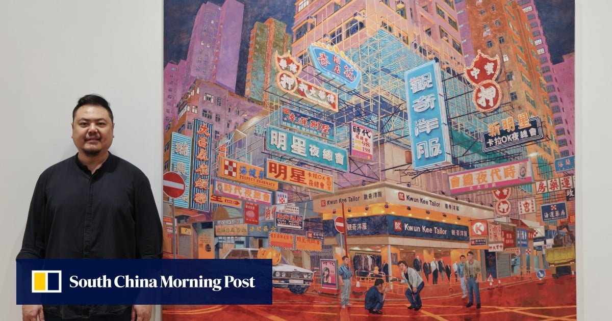 Getting lost in Hong Kong, his home, inspires artist to paint then-and-now city scenes