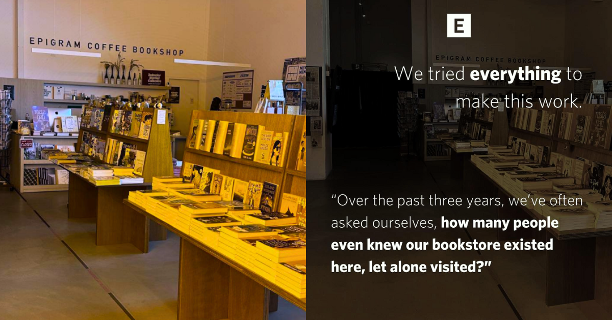 Singaporean bookstore Epigram Books shuts down physical outlet