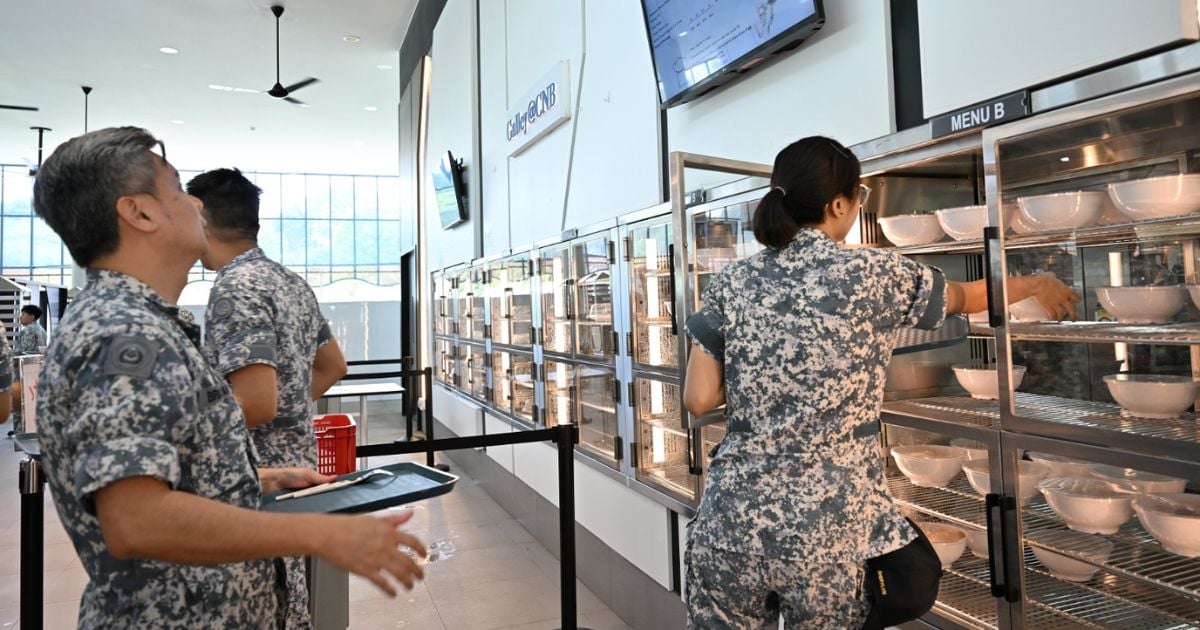 16 SAF Cookhouses Now Have IKEA Dining Style with Hawker Meals