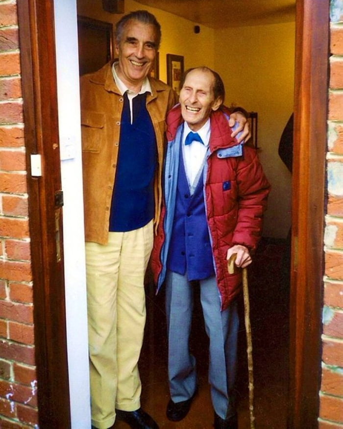 Christopher Lee and Peter Cushing's last photo together 1994