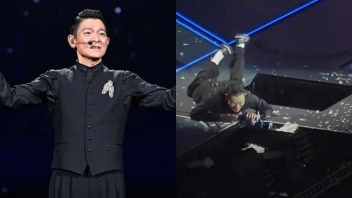 Andy Lau’s Luck Runs Out As He Trips Over Hole On Stage After Months Of Near-Miss Accidents During Concert Tour