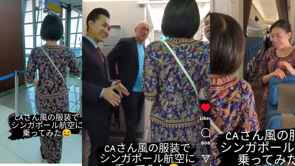 Japanese Travel Blogger Wears Iconic Sarong Kebaya For SQ Flight, Amuses Cabin Crew