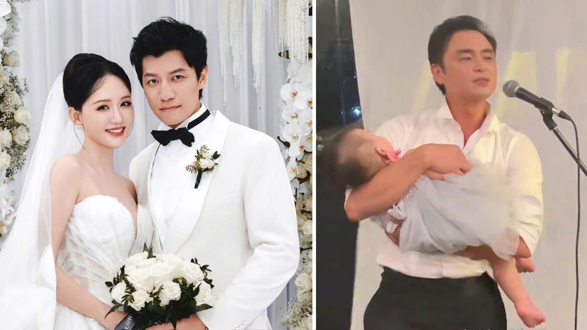 Ming Dao Cradles Sleeping Daughter To Serenade Joe Chen & Her M’sian Artist Husband At Their Langkawi Wedding