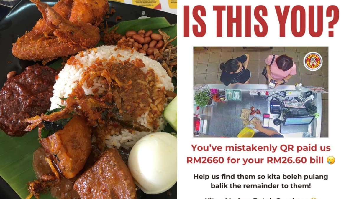 M’sian Nasi Lemak Stall Seeking Woman Who Accidentally Paid 5 For .95 Meal