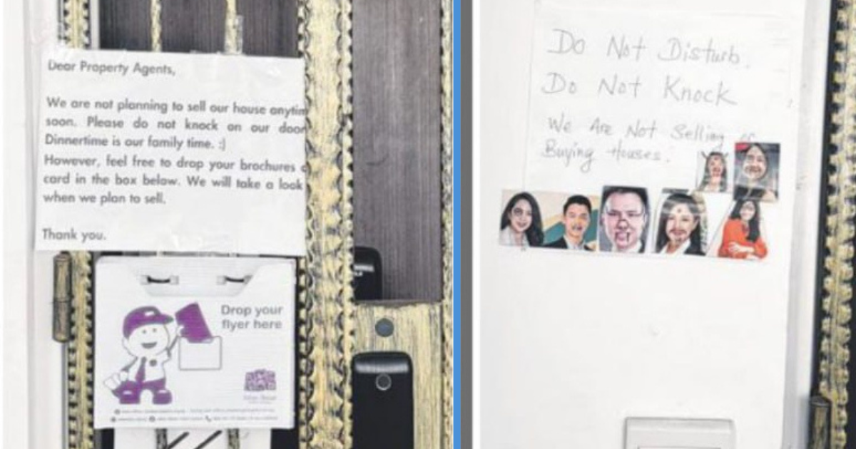 Residents in Bidadari HDB Estate So Affected With Property Agents, They Put Up “Do Not Disturb” Sign at Door