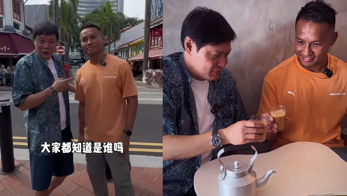 Hassan Sunny Takes Chinese Football Legend For Fancy Teh Tarik Experience At Kampong Glam