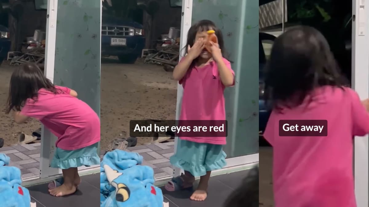 Mum Films Daughter Claiming To See An Old Woman With Red Eyes Outside Their Home Even Though There’s No One There