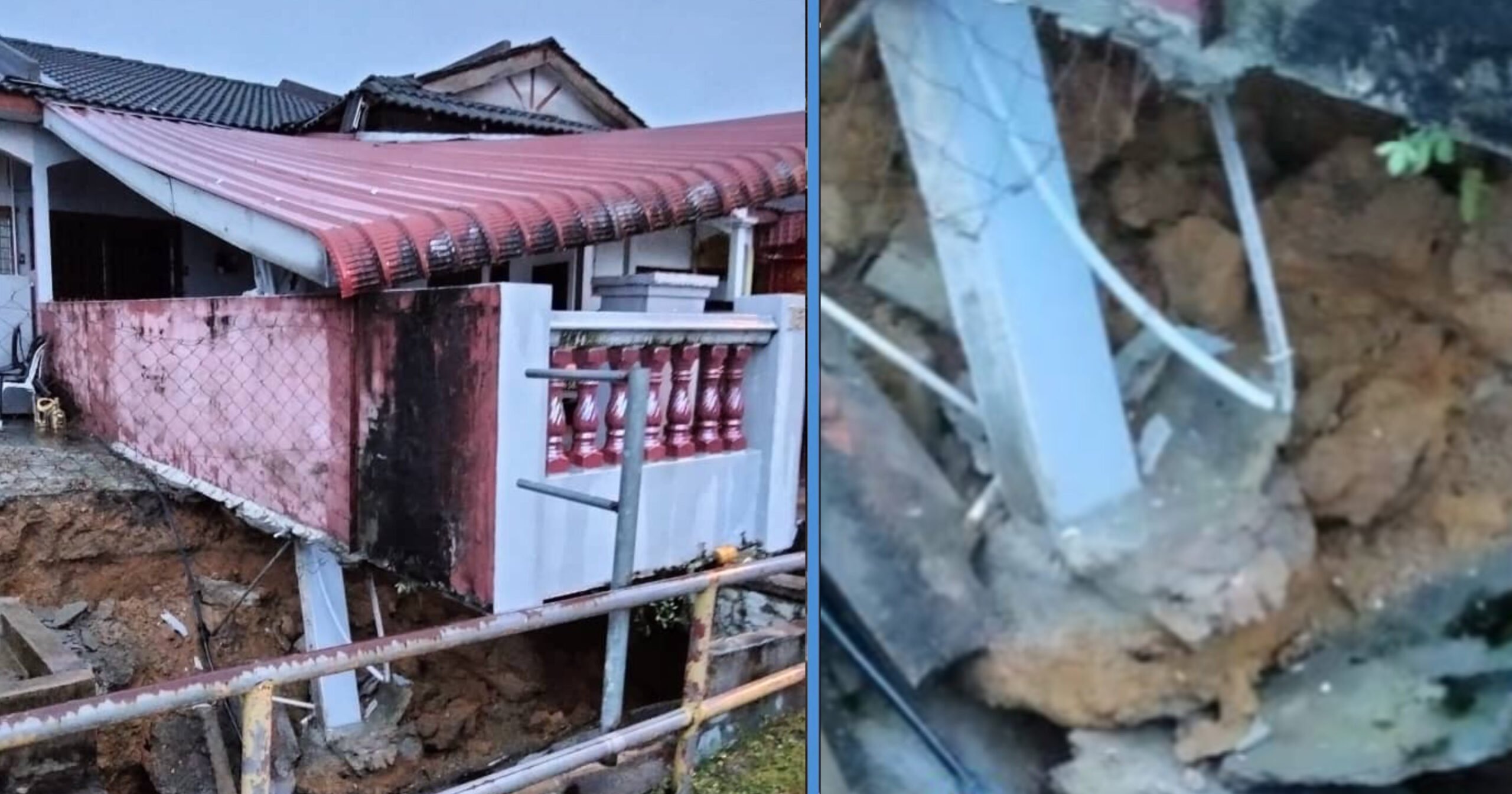 Another Sinkhole Occurred in M’sia, Causing 2 House Porches to Cave In