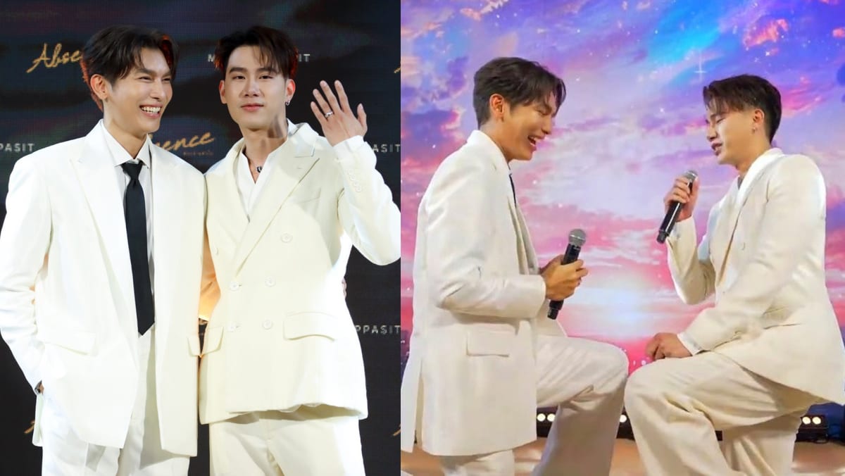 Thai Celeb Couple Mew Suppasit & Tul Pakorn Propose To One Another At Press Con