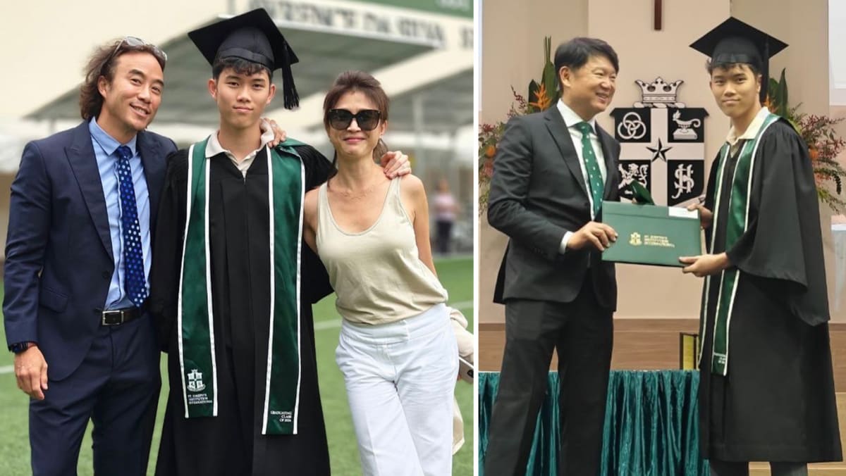 Allan Wu & Wong Lilin Take Rare Pic Together At Son’s SJI International School Graduation